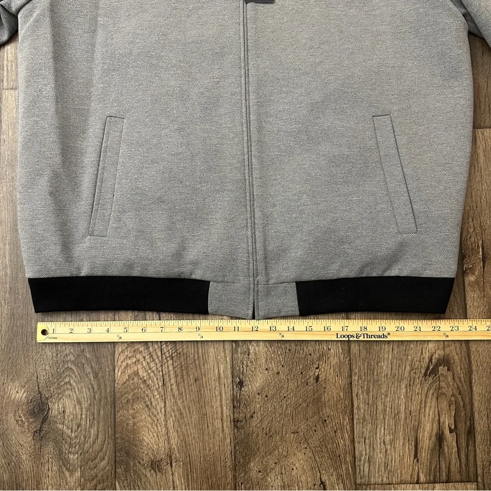 JF J. Ferrar Zip Bomber Jacket Men’s Size XXL Gray Twill